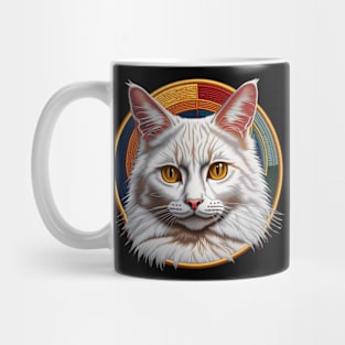 Striking Turkish Angora Embroidered Patch Mug